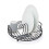 simplywire - Circular Dish Drainer - Round Sink Drying Rack - Black 1