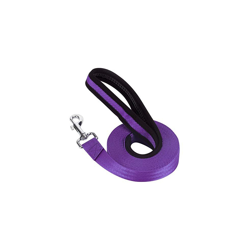 Vivifying Dog Training Lead Leash, 20FT/6M Long Nylon Training Dog Leash for Pet Tracking Training Obedience Lead Leash (Purple)