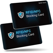 RFID/NFC Blocking Card by Befekt Gears [2 Pack], Credit Card Protector, Contactless Cards Protection for Credit cards, ID Cards, Passport etc. -