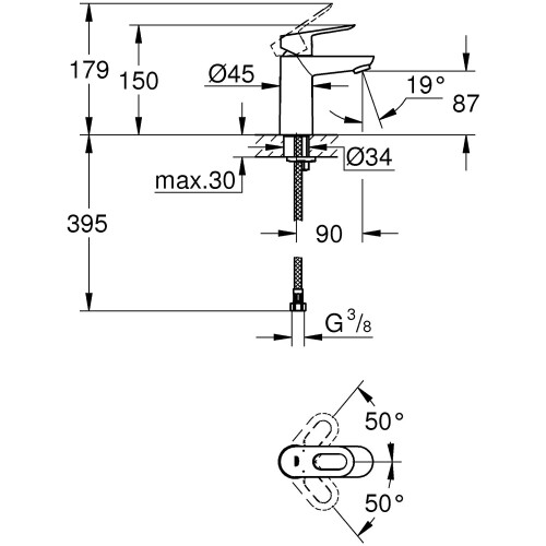 Grohe GROHE 23337000 | BauLoop Basin Mixer Tap 1