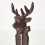 Homescapes Homescapes Brown Wall Mounted Cast Iron Stag Garden Thermometer 2