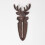 Homescapes Homescapes Brown Wall Mounted Cast Iron Stag Garden Thermometer 4