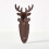 Homescapes Homescapes Brown Wall Mounted Cast Iron Stag Garden Thermometer 5
