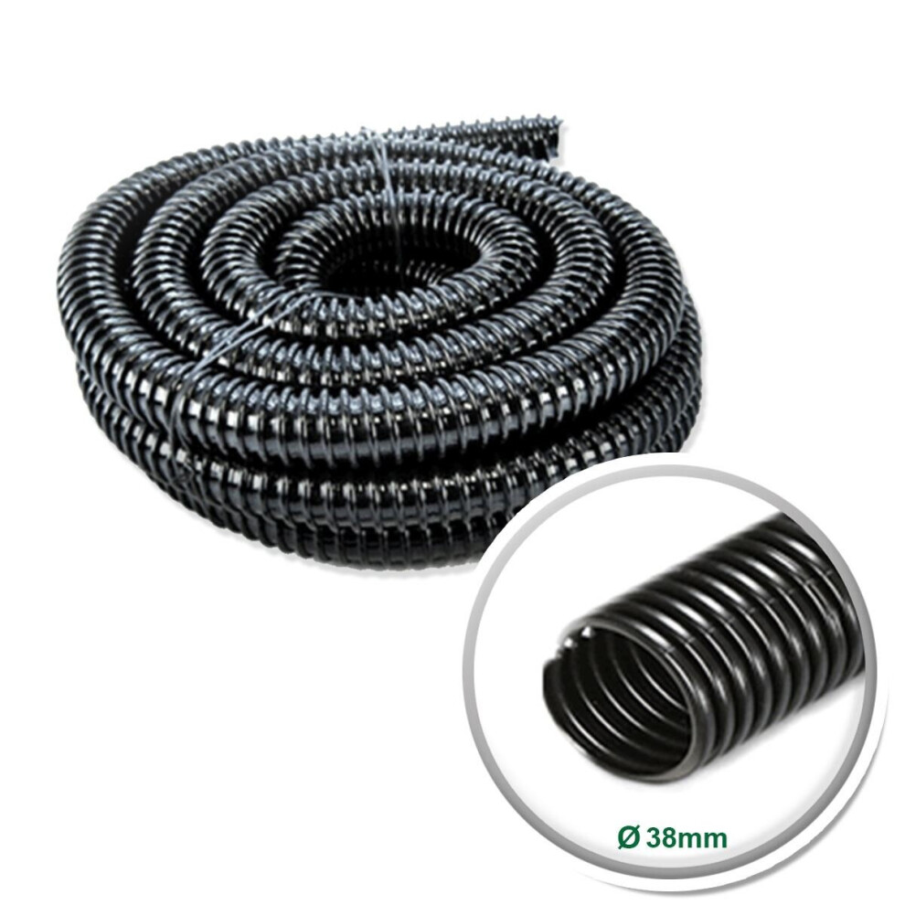 (38mm (1.5 inch), 5m) Pisces Black Flexi Pond Hose 12/20/25/32/38/40/50 mm