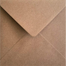 50 Fleck Kraft Envelopes 165mm x 165mm Diamond Gummed Flap Recycled 110gsm by Cranberry
