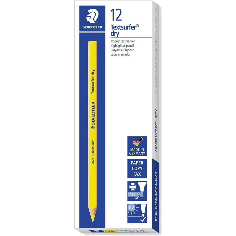 Staedtler Textsurfer Dry Pencil - Yellow (Box of 12)