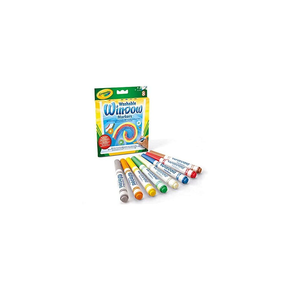 CRAYOLA 58-8165-E-000 8 Window Markers, 8 Count (Pack of 1)