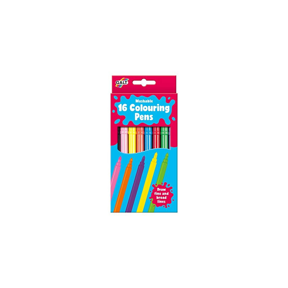 Galt Toys, 16 Colouring Pens - Washable, Colouring Pens for Kids, Ages 3 Years Plus