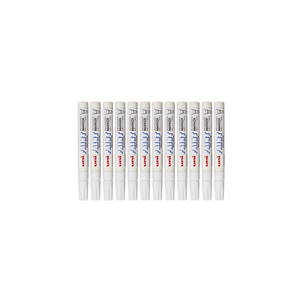 Uni-Ball Uni Paint Marker Bullet Tip Medium Point Px20 Line Width 2.2-2.8Mm Ref 9001927 [Pack 12] White