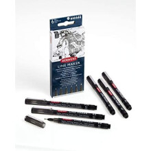 Marcatore Calibrato Derwent Line Maker 6 fineliner inchiostro nero