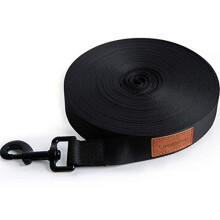 Looxmeer Dog Training Lead Leash, 20m/65ft Strong Nylon Recall Obedience Dog Training Leads with Cushioned Handle & Storage Bag for Pet Tracking