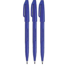 Pentel Blue Original Sign Pen S520 kuituk   rkinen tussikyn   , v   rillinen tussikyn   , 2 mm:n k   rki, 1 mm:n viivanleveys (3 kpl pakkaus)