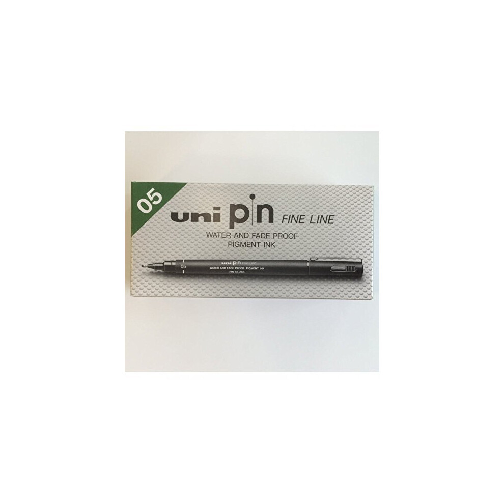 Uni Ball Pin Black Technical Drawing Marker Pen 0.5mm - Box of 12 Pens