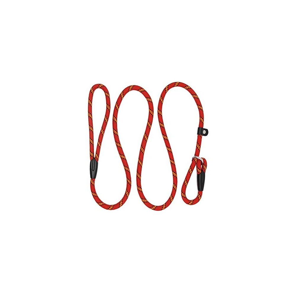 nuoshen Dog Slip Lead,125cm Extremely Durable Strong Dog Training Leash Rope Adjustable Pet Lead Leash for Dogs, Red