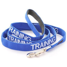 TRAINING (Dog In Training/Do Not Disturb) Blue Colour Coded 60cm 1.2m 1.8m Neoprene Padded Handle Dog Leads PREVENTS Accidents By Warning Others