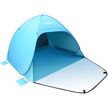 PUREBOX Automatic Pop Up Beach Tent, Extra Large Lightweight Ventilated Sun Shelter Tent with Zipper Door for 2-4 Person, Rated UPF 50+ for UV Wa