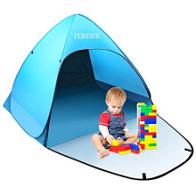 PUREBOX Large Pop Up Beach Tent, Portable Automatic Waterproof Sun Shade Tent Easy Set Up Lightweight Pest Proof UV 50+ Sun Shelter for 1-3 Perso
