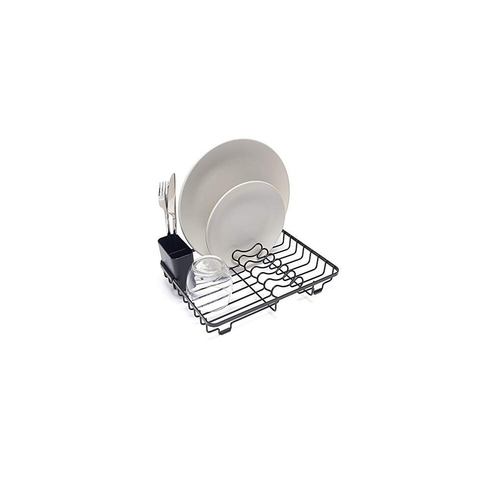 Simplywire Black - Compact Dish Drainer/Plate Drying Rack - Small