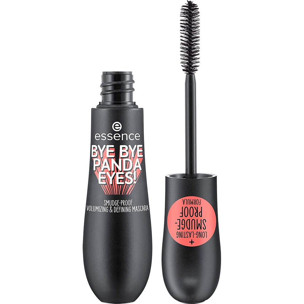 essence Bye bye Panda Eyes! Smudge-proof Volumizing and Defining Mascara 01 Black - Pack of 1