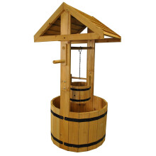 Large Wooden Wishing Well Garden Planter