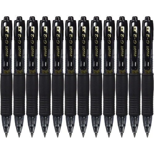 Pilot Pilot G207 Pixie XS Retractable Gel Rollerball 0.7 mm Tip (Pack of 12) - Black
