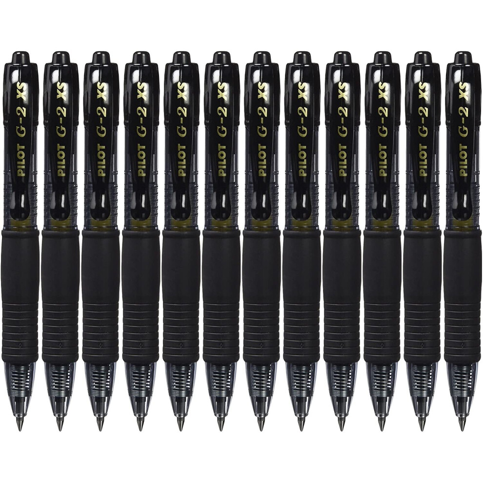 Pilot G207 Pixie XS Retractable Gel Rollerball 0.7 mm Tip (Pack of 12) - Black