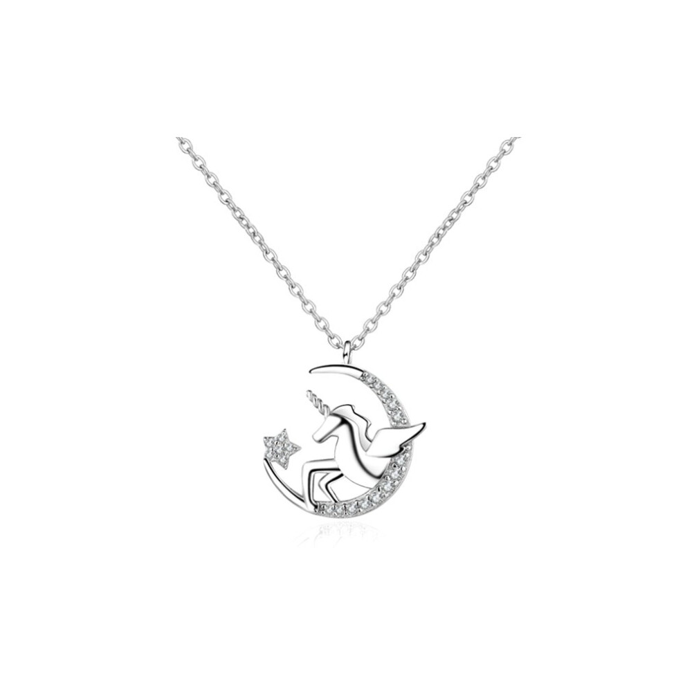 (Silver) Unicorn Moon Necklace
