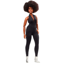 Muñeca Barbie Signature Looks (Curvy, Morena) Totalmente Posable con Mono Negro