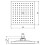 (200mm Square ABS) Large Shower Head Bathroom Round Square Chrome 2