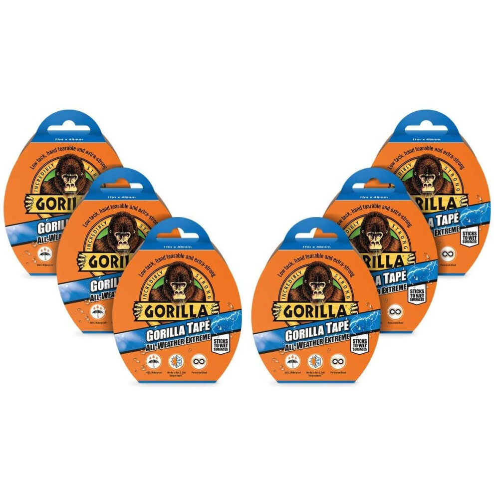 Gorilla All Weather Extreme Black Tape Waterproof Heavy Duty 48mm x 11m - Image 2