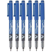 Pilot Blue V Sign Pen Flytande Bläck Medium 2mm Nib 0.6mm Linjebredd V-Sign Marker (6-pack)