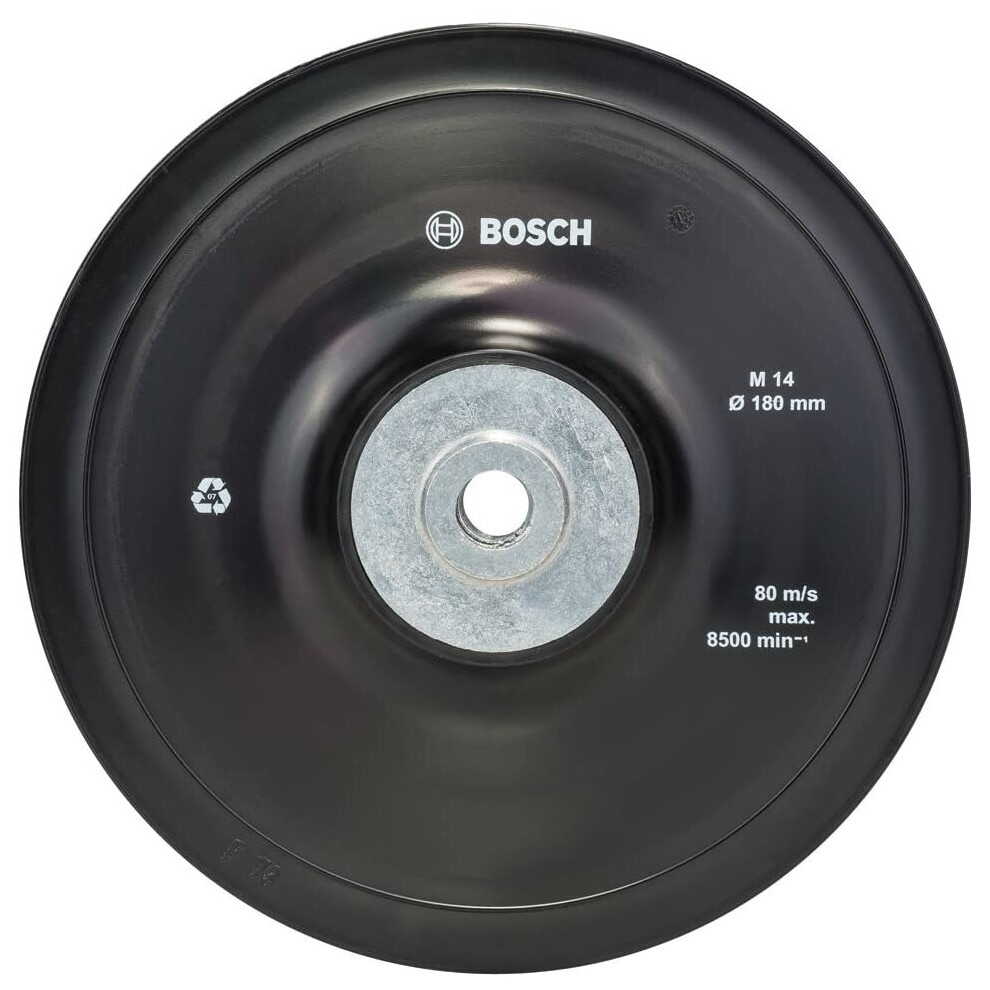 Bosch Rubber Backing Pad Standard Soft (M14, Ø 180Mm, Accessories Anlge Grinder)