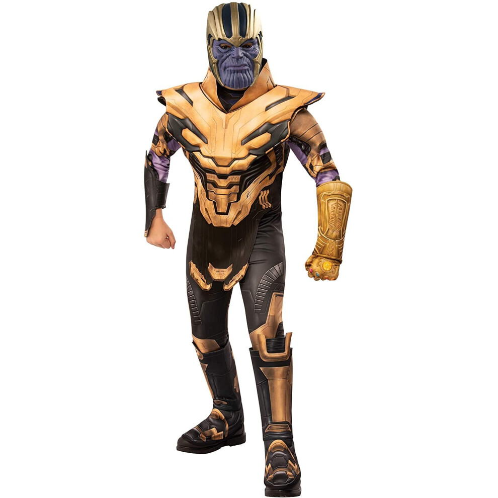 Rubie's Official Marvel Avengers Endgame Thanos Deluxe Childs Costume, Kids Superhero Fancy Dress