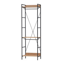 Open Wardrobe Riviera Oak Bedroom Furniture Hanging Rail 3 Shelves