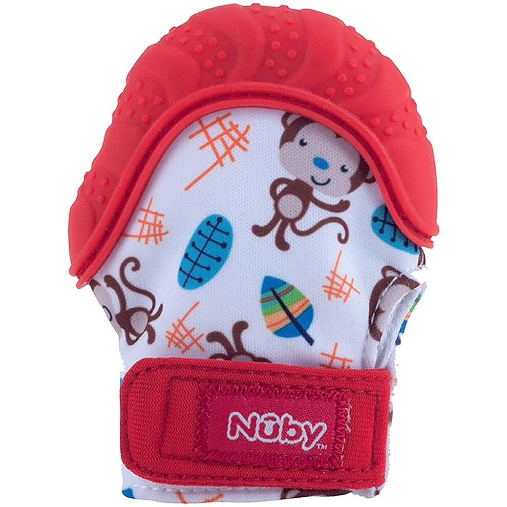 Nuby Teething Mitt, Red