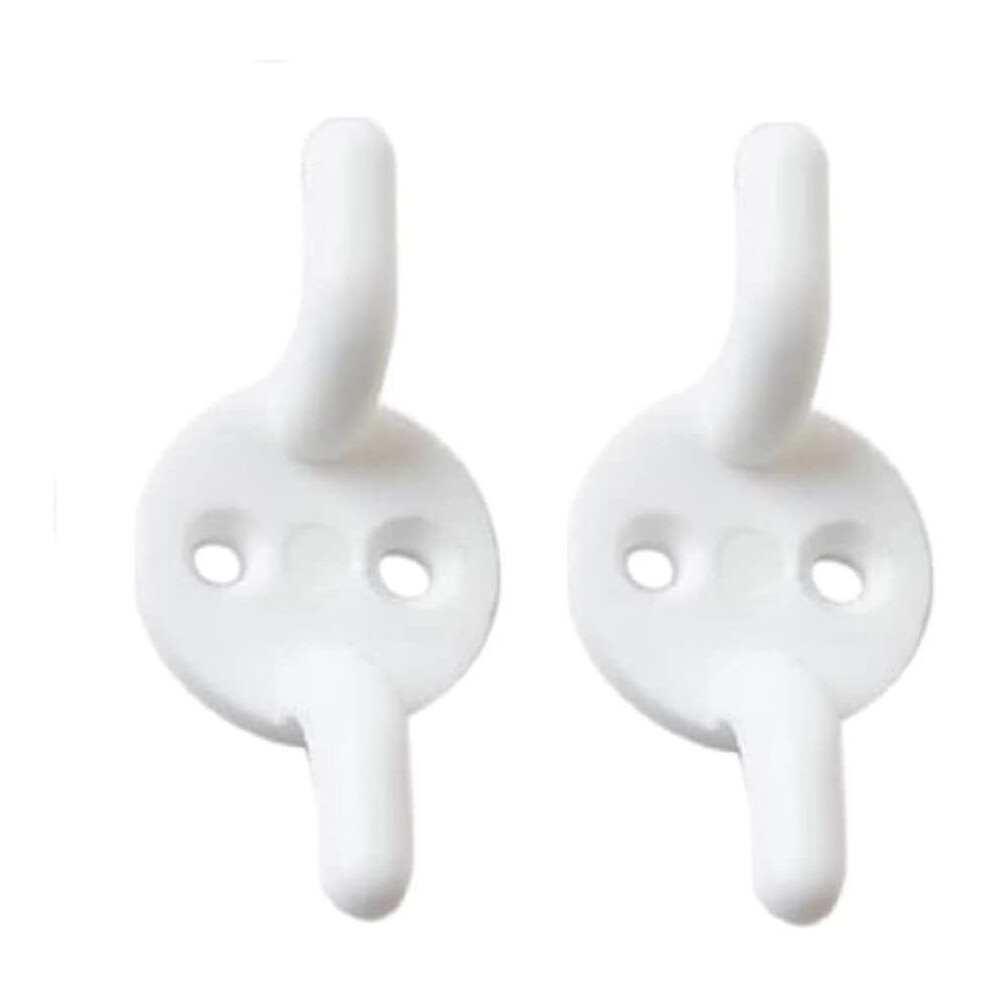 Merriwayâ® Bh01554 Rope Cord Cleat Hooks, 50Mm (2 Inch) - Plastic White, Pack Of 2 5013249348142