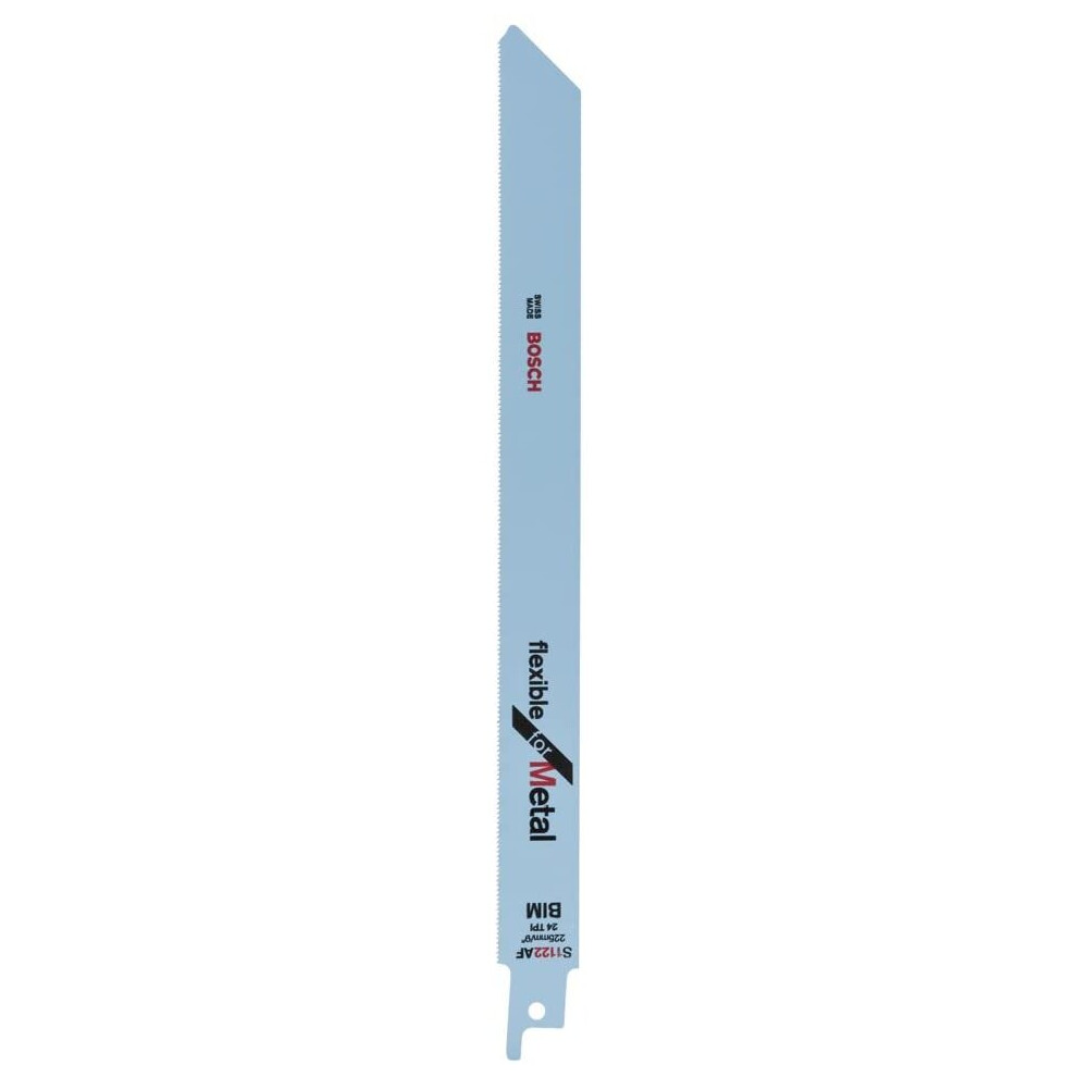 Bosch Professional 5 pieces Reciprocating Saw Blade S 1122 AF Flexible for Metal (for metal, 225 x 19 x 0,9 mm, accessories for reciprocating saws)
