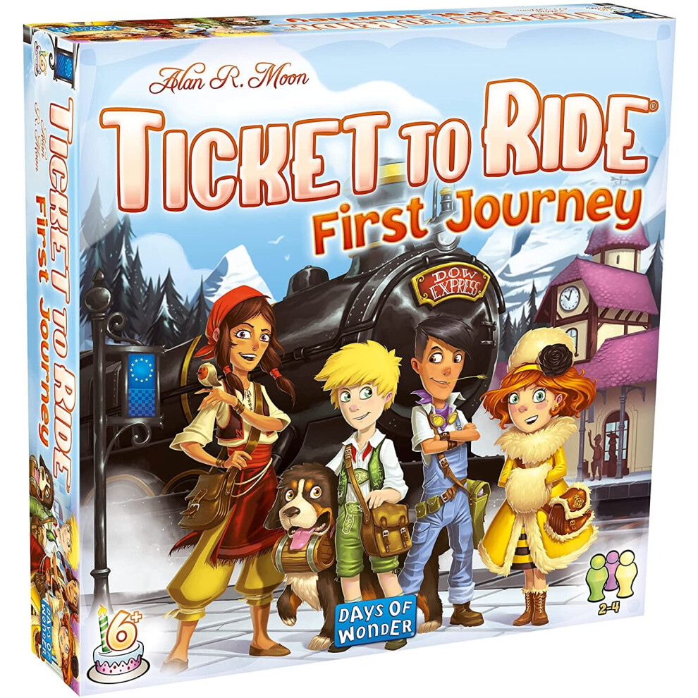 Asmodee Days Of Wonder | Ticket To Ride First Journey Europe Board Game | Ages 6+ | For 2 To 4 Players | Average Playtime 15-30 Minutes