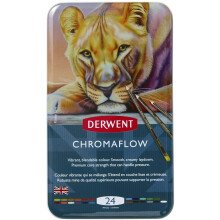 Matite colorate - Derwent - Chromaflow - Confezione da 24 - Qualità professionale - Mine morbide