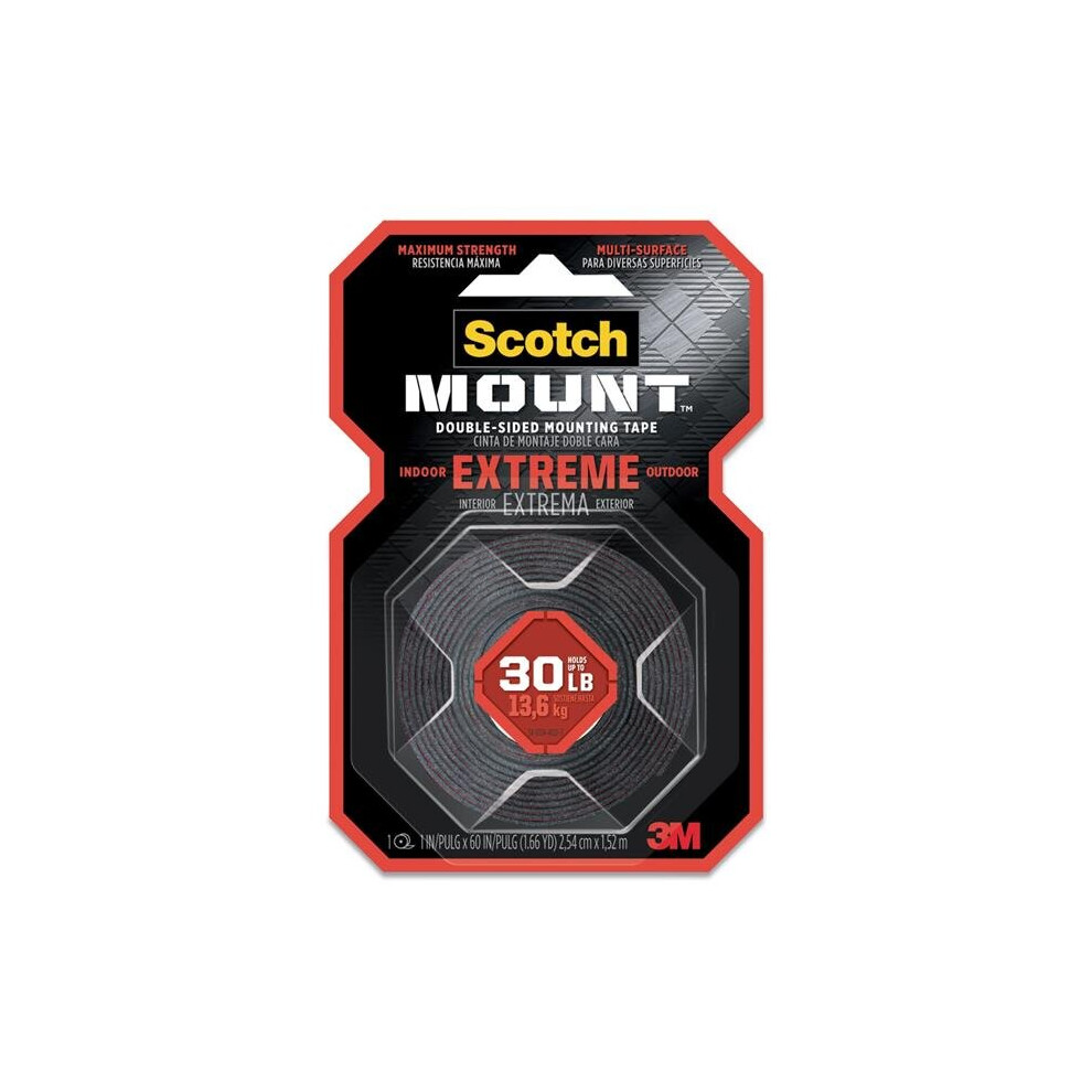 3M MMM414H Extreme Mounting Adhesive Tape, Black