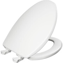 Bemis 7300EC 000 Elongated Closed Front Easy Clean Hinge Plastic Toilet Seat, White
