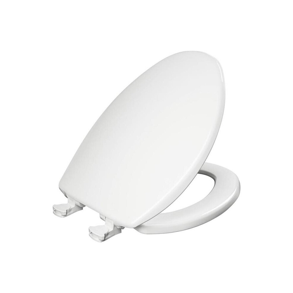 Bemis 7300EC 000 Elongated Closed Front Easy Clean Hinge Plastic Toilet Seat, White