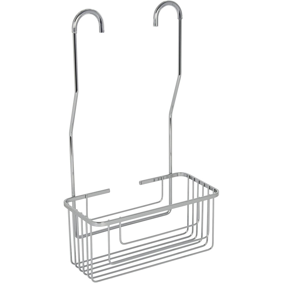 Croydex QM262941 Chrome Shower Mixer Caddy Bathroom Storage Basket, 5 Year Rust Free Guarantee , 12.5 x 25 x 44 cm
