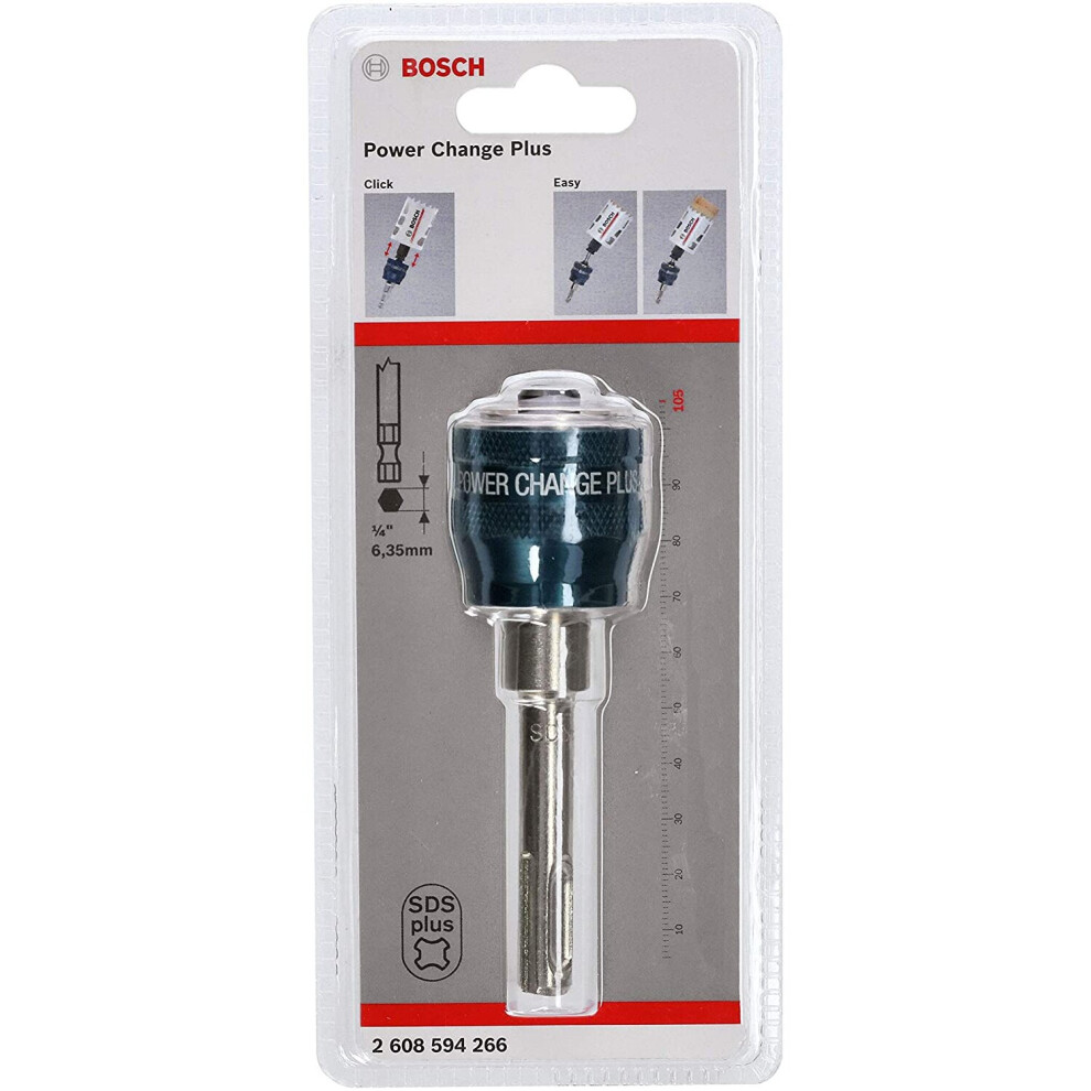 Bosch Professional 2608594266 Power Change Plus Adapter (Socket Sds Plus, Hole Saw Accessories)