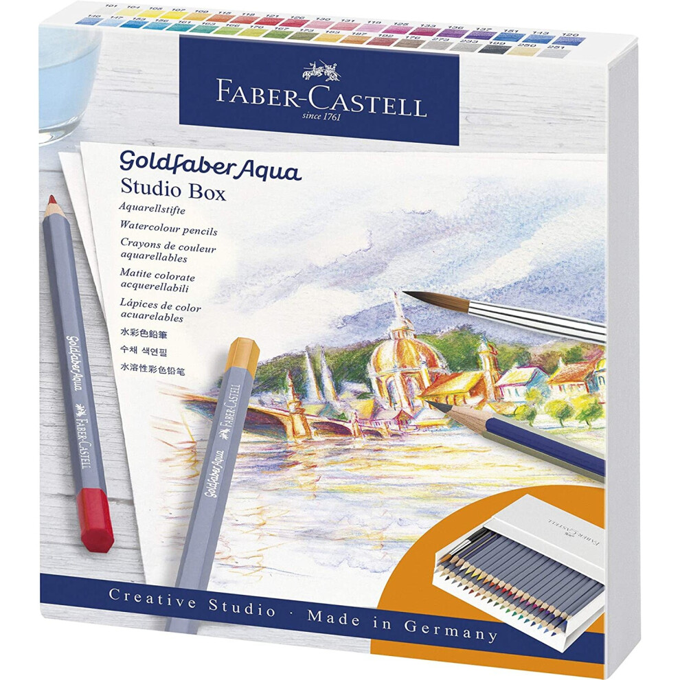 Faber-Castell Goldfaber Aqua 114616 Watercolour Pencils Set of 38 with Accessories