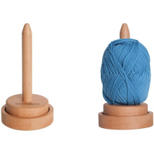 MILWARDS 2519028 Premium Spinning Yarn Holder, Beech Wood, 10.5 x 10.5 x 20cm