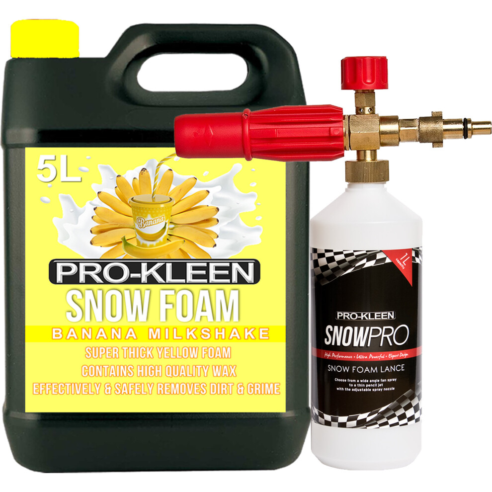 (Banana Milkshake) Prokleen Snow Foam Car Shampoo & Nilfisk Lance Kit 5056411316716