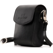 MegaGear MG700 Panasonic Lumix DC-ZS70, DC-TZ90, DMC-LX10, DMC-ZS60, DMC-TZ80, DMC-ZS100, TZ100, TZ101 Leather Camera Case with Strap - Black