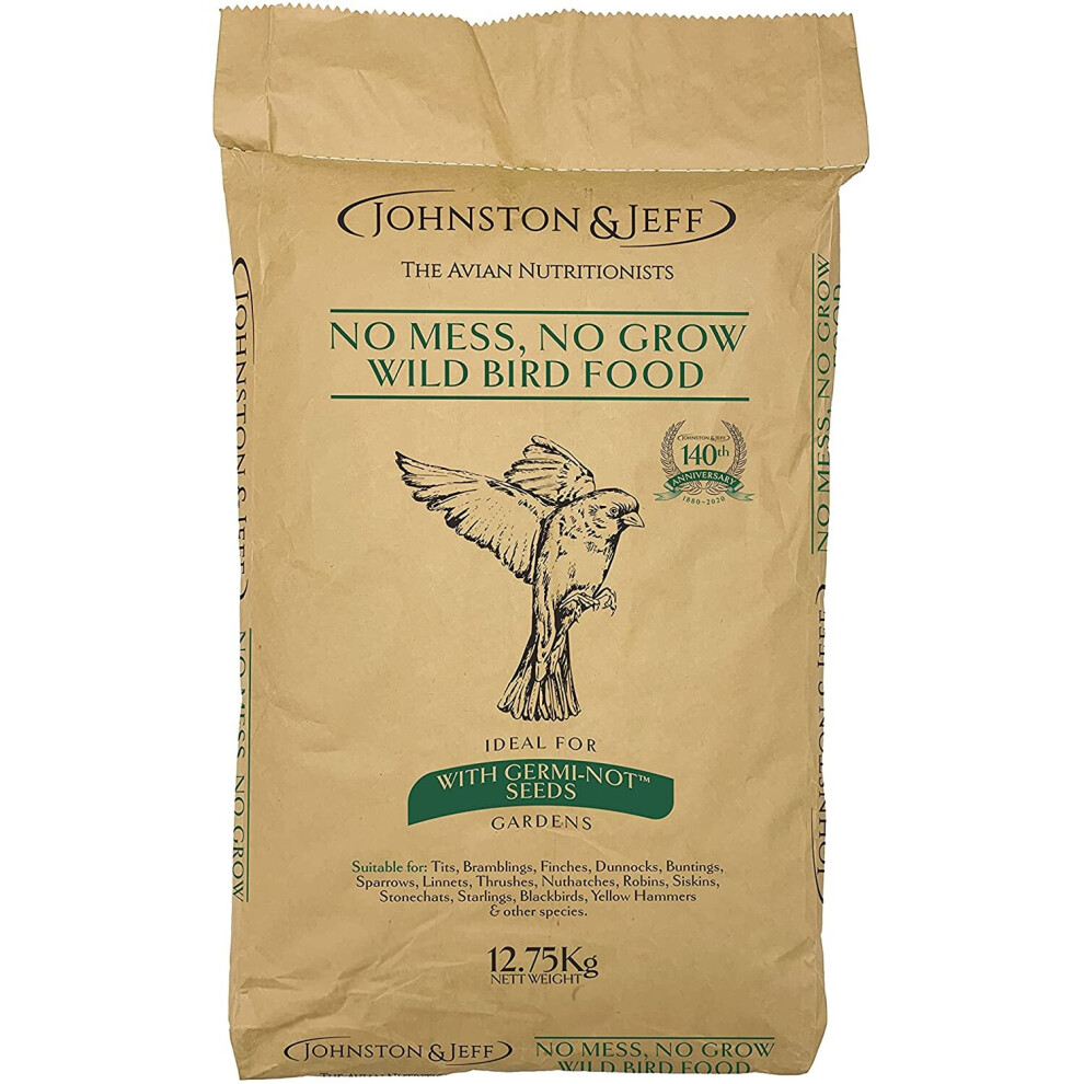 Johnston & Jeff No Mess, No Grow Wild Bird Food 12.75Kg