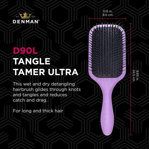 Denman Denman D90L Tangle Tamer Ultra Brush, Violet 1